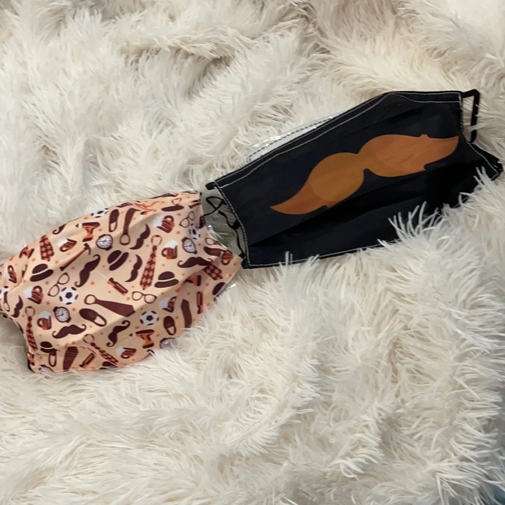 New set/2 Mustache face masks